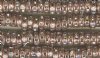 10 6mm Antique Copper Rondelles with Light Rose Rhinestones
